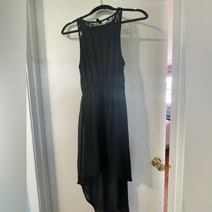 H&M Divided Black High-low dress with lace back. size US 4